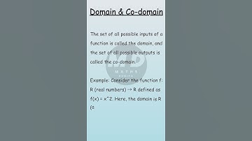 Domain & Co-domain #shorts  #shortvideo #shortsvideo #mathsduniya
