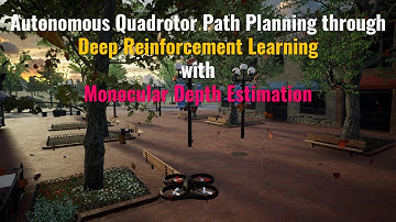 Autonomous Quadrotor Path Planning via Deep Reinforcement Learning with Monocular Depth Estimation