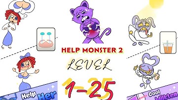 Help monster 2 Tricky Puzzle All levels 1-25 solution part 1