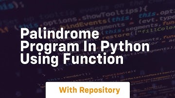 palindrome program in python using function