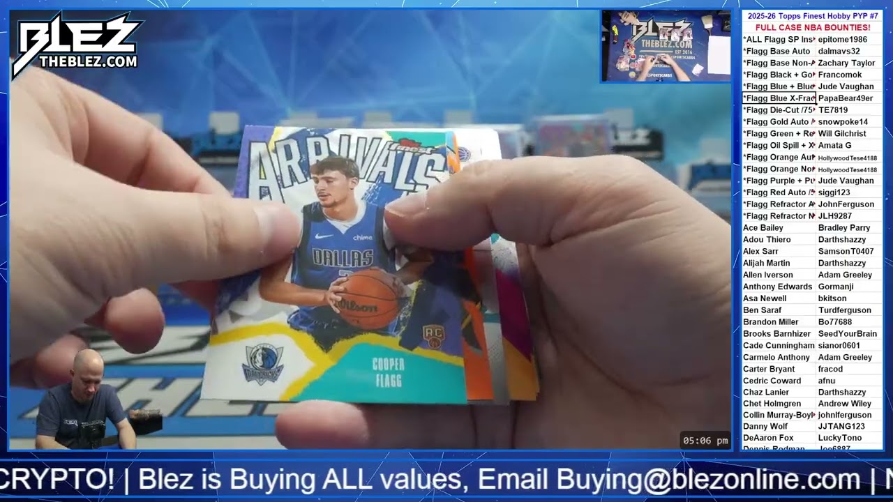 2025-2026 Topps Finest Hobby FULL CASE BREAK #7 Pick Your Player