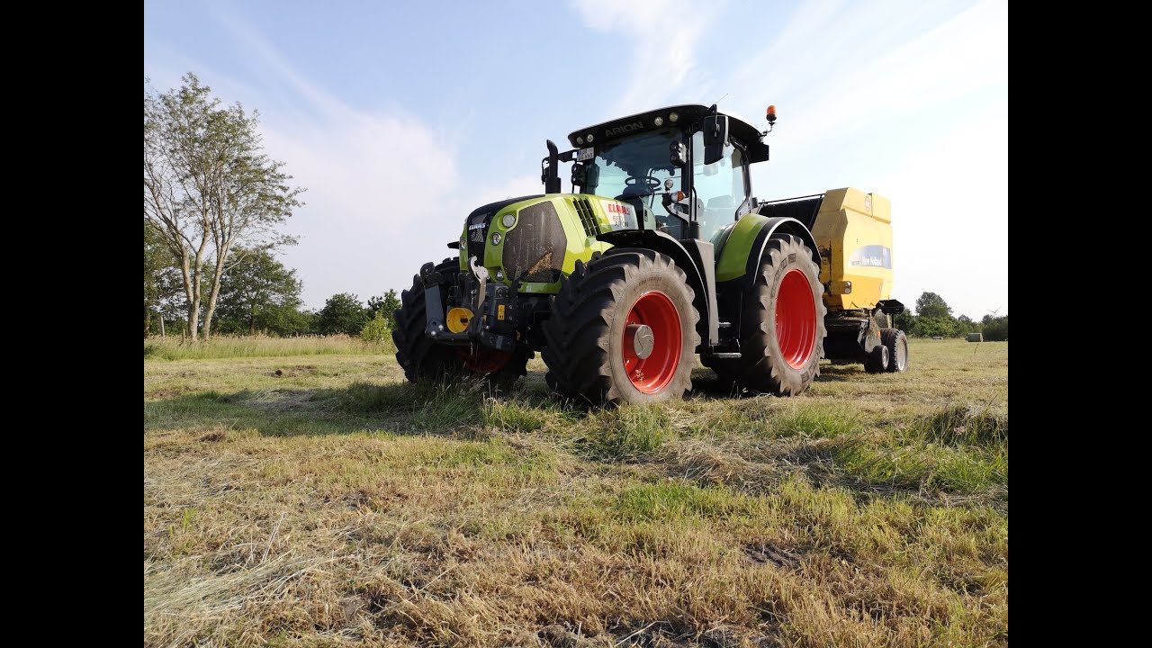Rundballen pressen mit CLAAS ARION 660 [CABVIEW]