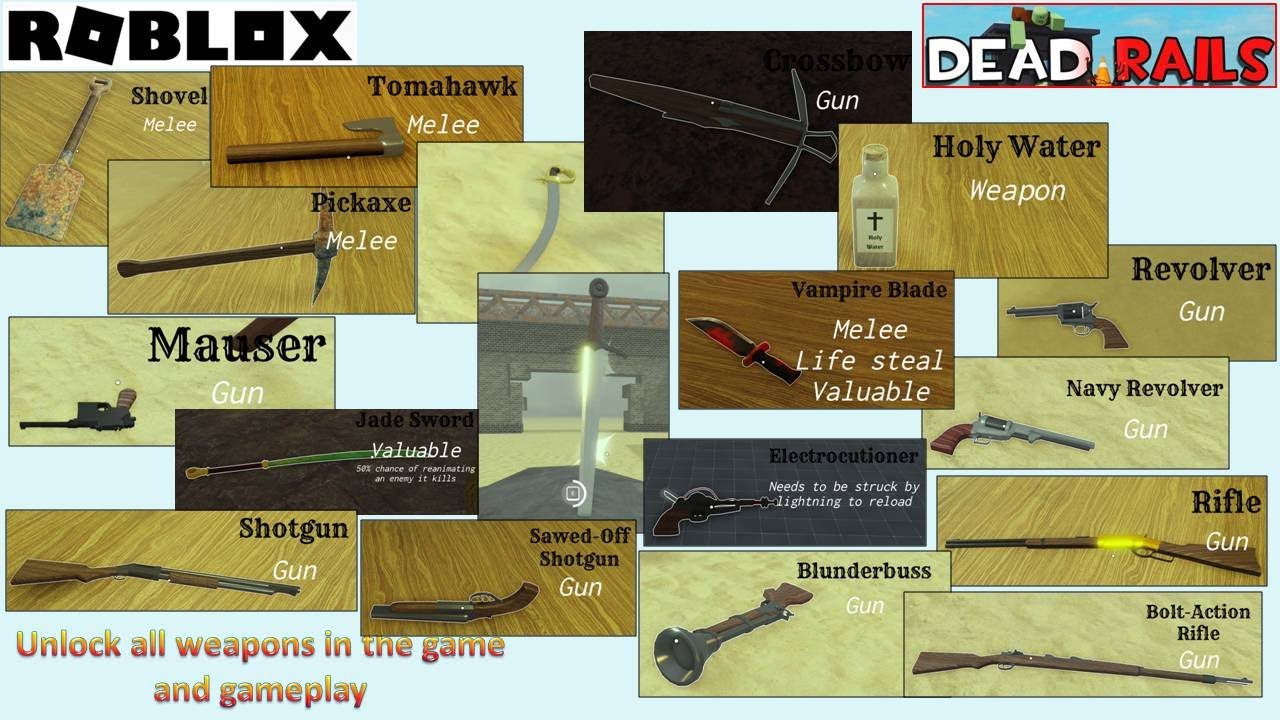 Dead Rails Ranged Weapons Roblox Dead Rails - Unlock all weapons in the game and Gameplay - YouTube