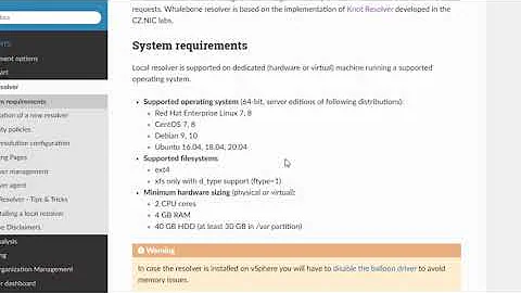 Whalebone ISP — Admin's Guide: On-premises Resolver Deployment