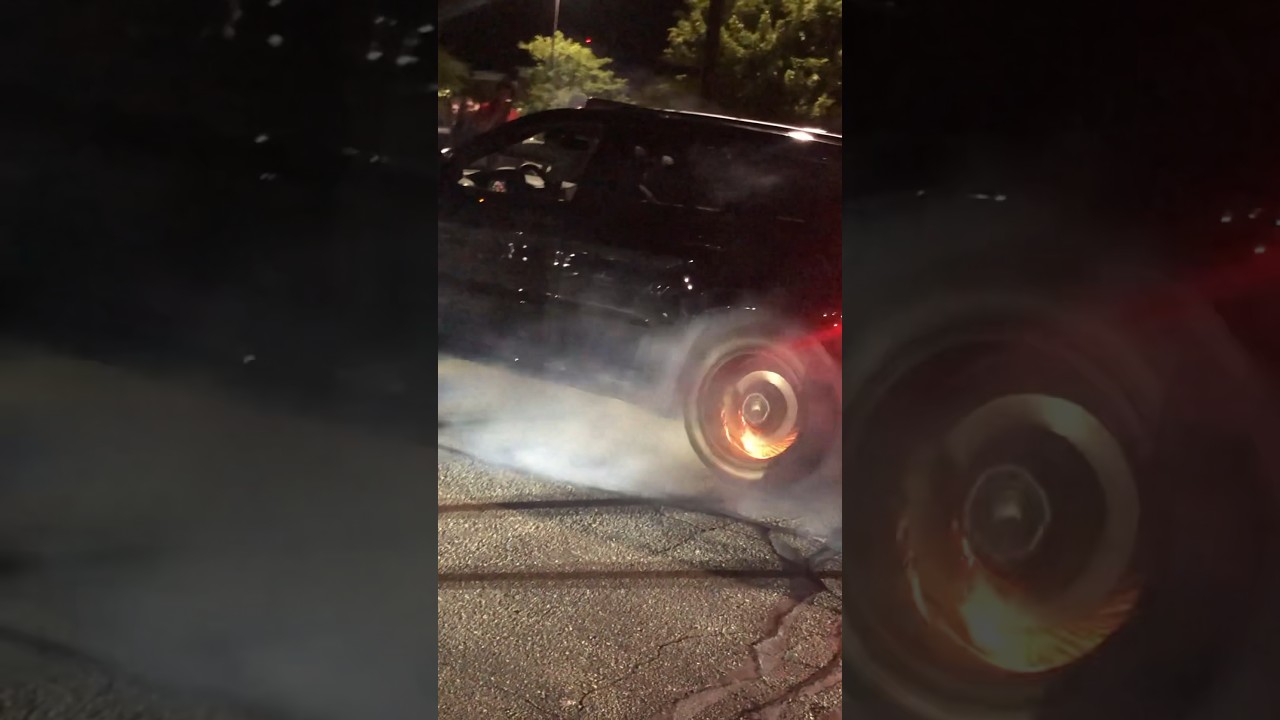 BURNT THOSE BRAKES RIGHT OFF!! TRACKHAWK BURNOUT…RWD??! automobile 