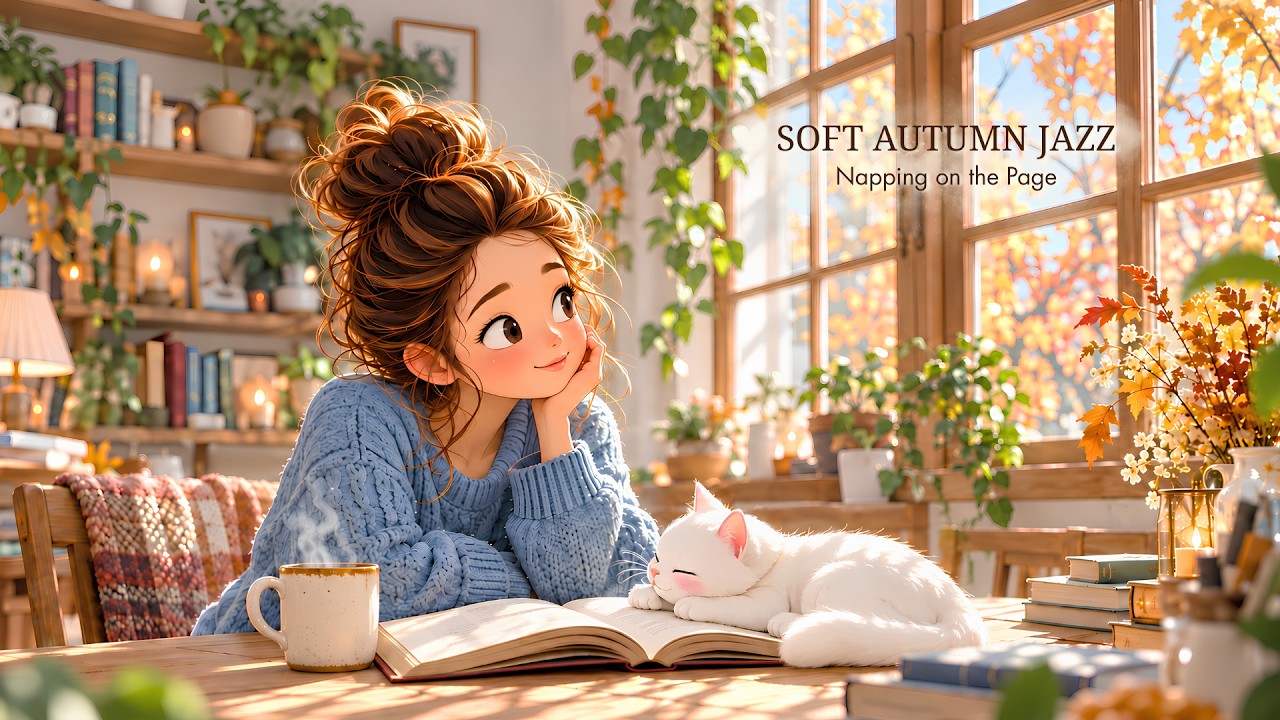 Soft Jazz ☕ Cozy Autumn Morning Playlist 🍂 | Coffee by the Window | The Cat Took Chapter Two