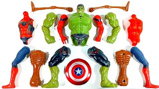 Assemble Spiderman VS Siren Head VS Hulk Smash Avengers Superhero Toys