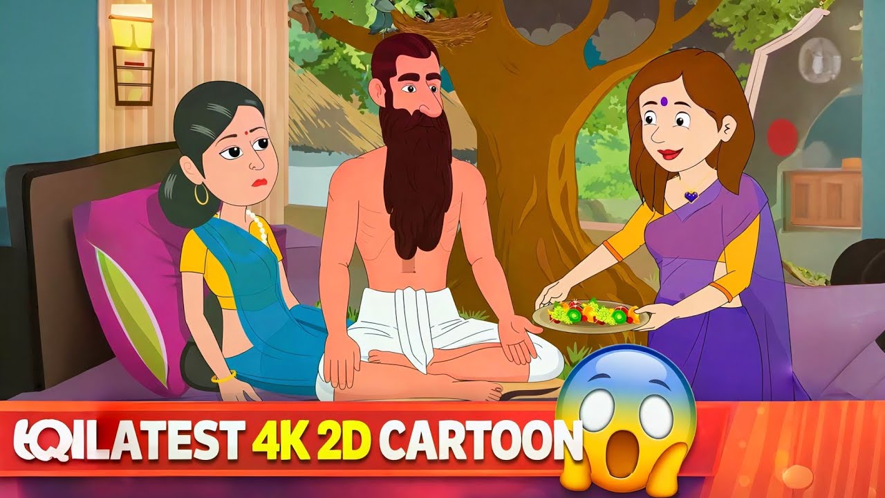 Sadhu Ki Pariksha | Dukhi Patni Aur Rahasyamayi Mahila | Latest 4K 2D Cartoon Story
