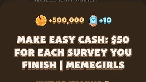 Make Easy Cash: $50 for Each Survey You Finish | MemeGirls | MemeFi New Video Code Today