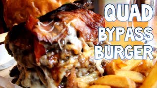 Eating a Quadruple Bypass Burger in 1:05 | Furious Pete
