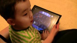 [23-months-old] Playing the Reactable 2 Profile