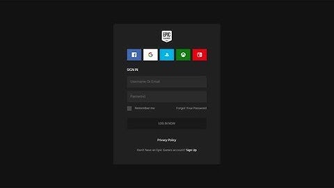 Epic Games Login Form With Validation Using HTML CSS & JQuery