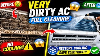 🔥 “Very Dirty AC Servicing 😱 | See the Amazing Cleaning Transformation