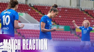 REACTION | Tessel Middag | Rangers women 4-0 Partick Thistle