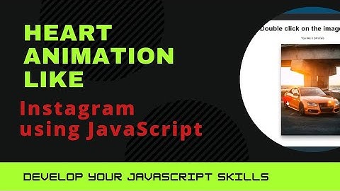 heart animation like Instagram using HTML CSS and JavaScript | must watch | Step by Step code