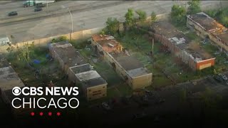 Line of townhomes damaged, some residents displaced after strong storms in Hazel Crest
