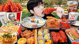 ASMR MUKBANG | บะหมี่ไฟ, ชีโตส, ไก่ทอด, เบอร์เกอร์, ชีสแท่ง, ร้านสะดวกซื้อ, KFC