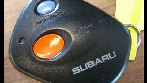 How to set the Subaru remote: A269ZUA111 or 88036AE060