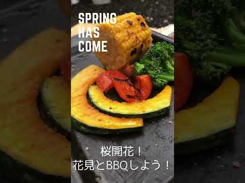 #gringate_outdoor桜開花！🌸花見とバーベキューしよう！！🥩#shorts