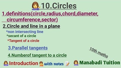 10th class math| Chapter 10| Circles| 🤷‍♀️Introduction |CBSE|NCERT| WITH NOTES|
