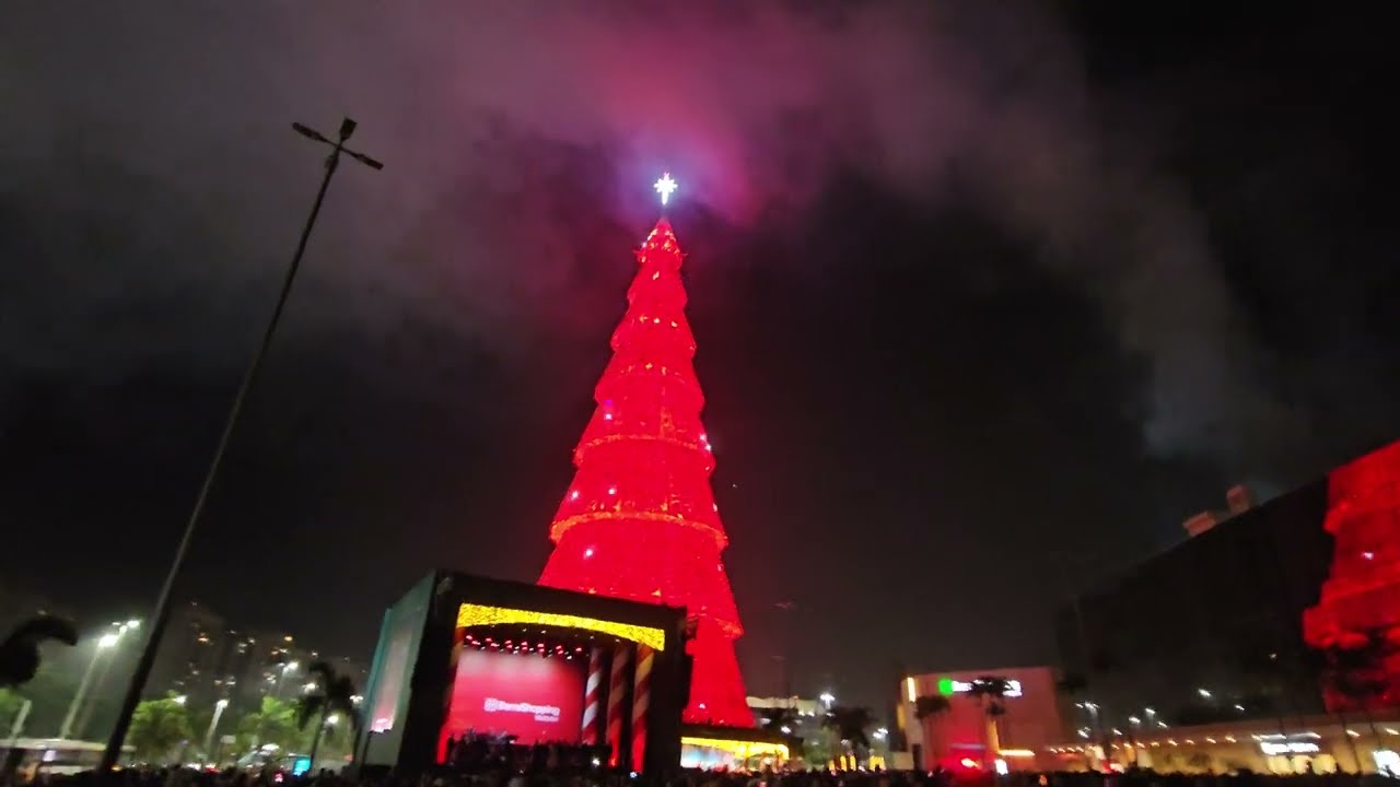 Inauguração árvore de natal barra shopping - árvore Ascesa