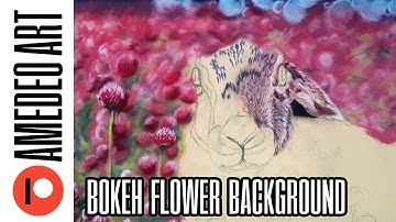 How to paint a flower bokeh background with soft pastels | Kate Amedeo