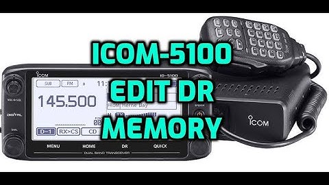 Icom ID-5100 edit DR memory