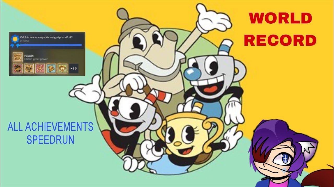 Cuphead all achievements speedrun (WORLD RECORD) YouTube