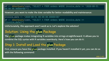 How to Write SQL Query with Variable in R