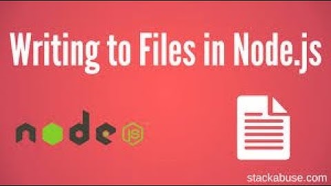 Node.js | fs.writeFile() Method