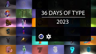 36 days of type | Animated alphabets and numbers | C4D