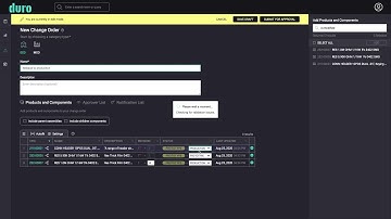 Creating and Submitting a Change Order