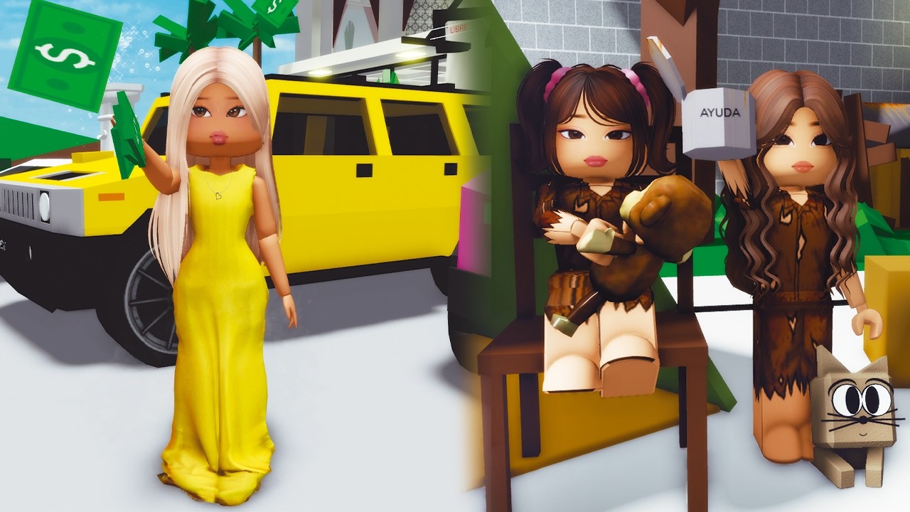 Rico VS Pobre En Brokhaven Roblox. 