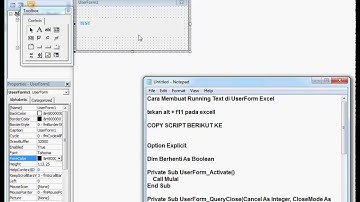 Cara Membuat Running Text di UserForm Excel