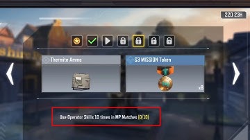 Use Operator Skills 10 times in mp matches