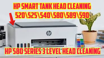 HP 580 Series 3 level head cleaning | hp smart tank 520\525\540\580\585\589\590 head cleaning #yt