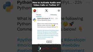 How to Activate Audio and Video Calls on Twitter X? #shorts #twitter #audiocall #videocall screenshot 2