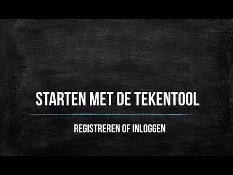 Starten met de tekentool - Registreren of inloggen