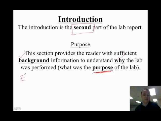 science lab report example