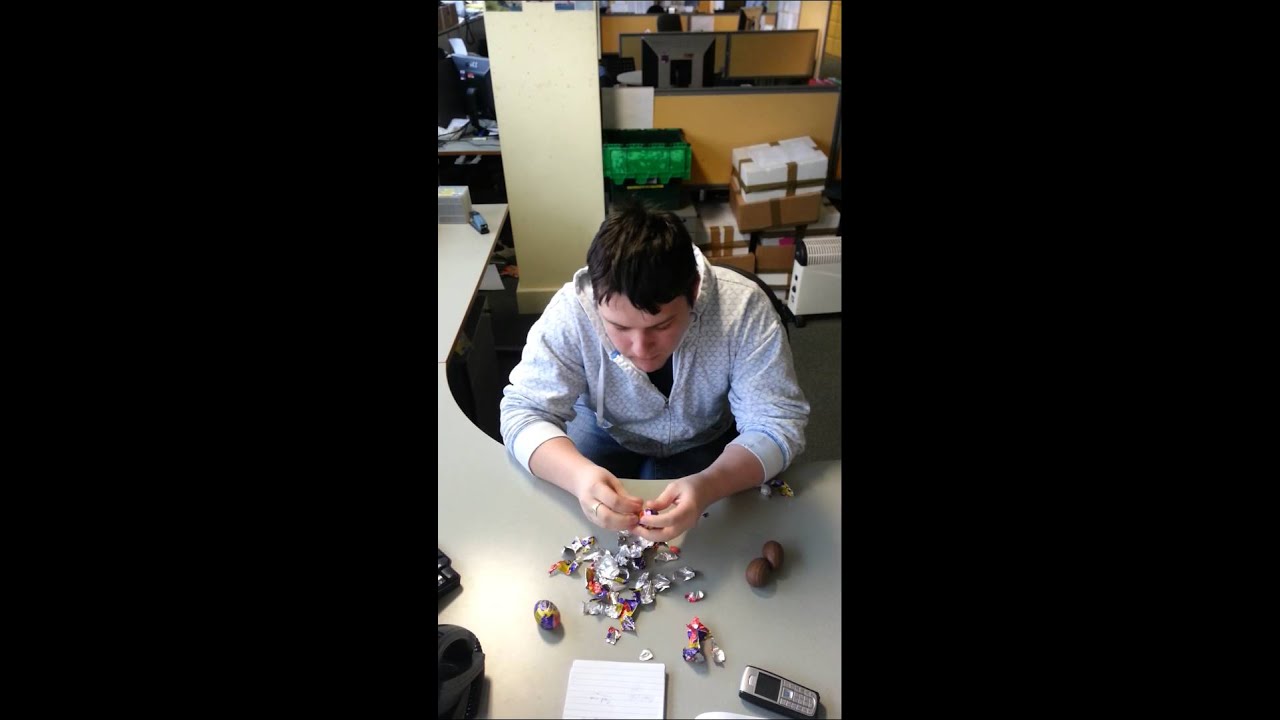 9 cream eggs in 3min 20sec