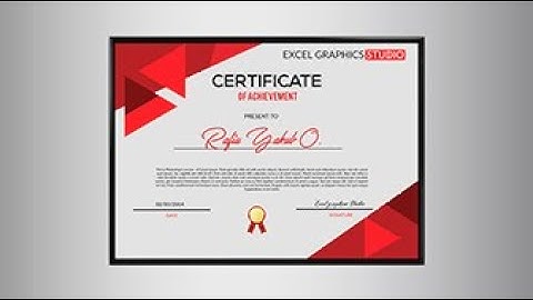 HOW TO DESIGN A PROFESSIONAL CERTIFICATE A4 SIZE IN PHOTOSHOP