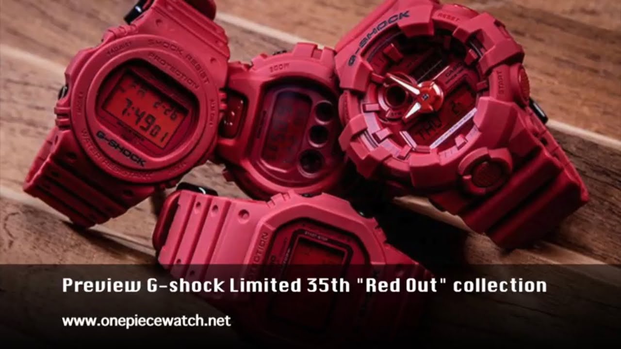 G-Shock 35th Anniversary GA-735C-4AJR Red Out series watch 
