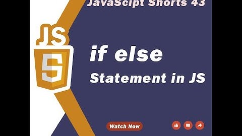 if else statement in JavaScript in One Minute - JavaScript #shorts 43 🚀