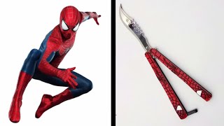 AVENGERS BUT BUTTERFLY KNIFE | MARVEL HEROES