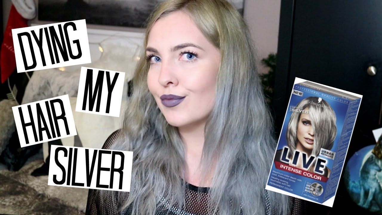 How I Dyed My Hair Silver Grey Youtube