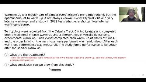 1.3 – Experimental and Observational Studies, Video 5: Treatments; Types of Randomized Experiments