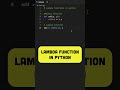 Lambda Functions in Python