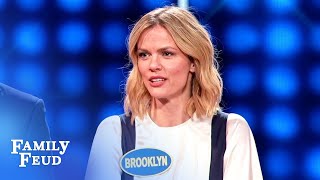 Brooklyn Decker throws her MOM under the bus! | Celebrity Family Feud