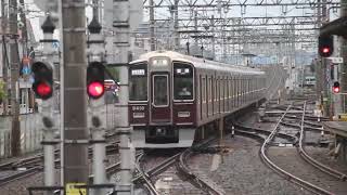 9300系普通　桂駅到着　阪急電車