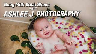 Ash J Photography - baby milk bath shoot